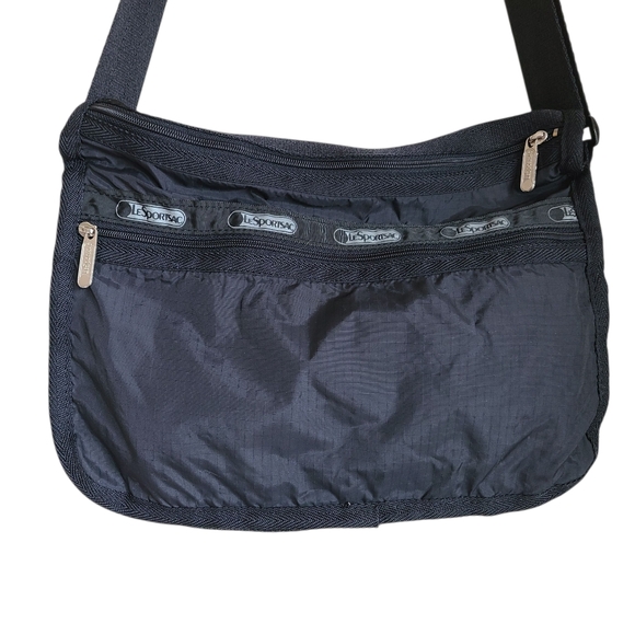 vintage 1980s lesportsac every day crossbody bag black made in USA - Picture 2 of 7